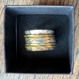 Silver & Brass Spinner Ring